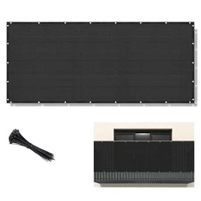 Custom Outdoor Fence Windscreen Privacy Screen Shade Cover Garden Pool - Black