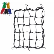 Motorcycle Heavy Duty Bungee Cargo Net Luggage Thicken Netting with Metal Hooks