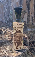 MAGA  “Fight! Fight! Fight”Custom Maple Duck Call with Echo Double Reed Insert