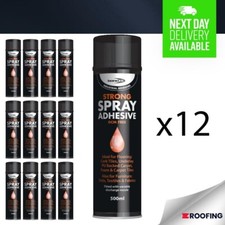 12x BONDIT Aerosol Spray Adhesive Carpet Tiles General Purpose Glue BEIGE 500ml