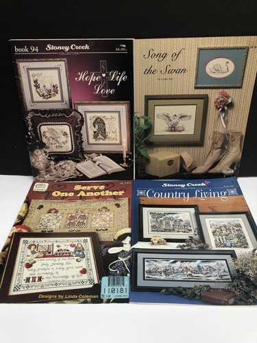 Lot of 10 Cross Stitch Pattern Books Leaflets Stone Creek Stitch World & Others - Picture 2 of 4