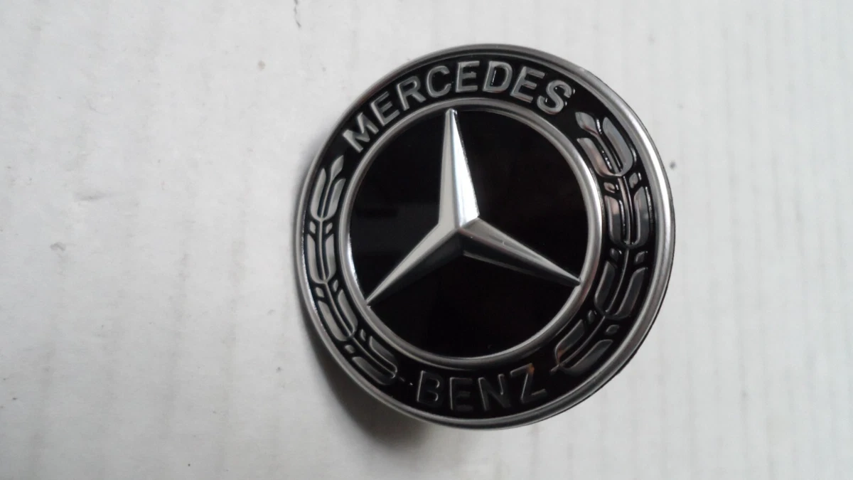 Mercedes Benz A 0008172805 Hood Star Emblem Black Edition | eBay