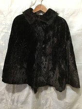 victorian crushed velvet cape fur and beaded trim