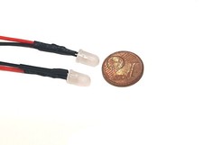 5mm LED 4-19 Volt, Warm White (3000K) with 20cm Cable Choice: 10/15/20/50 Pieces