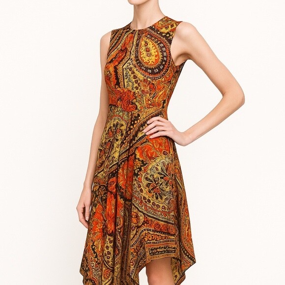etro paisley midi dress Paisley midi dress in multicoloured - Etro