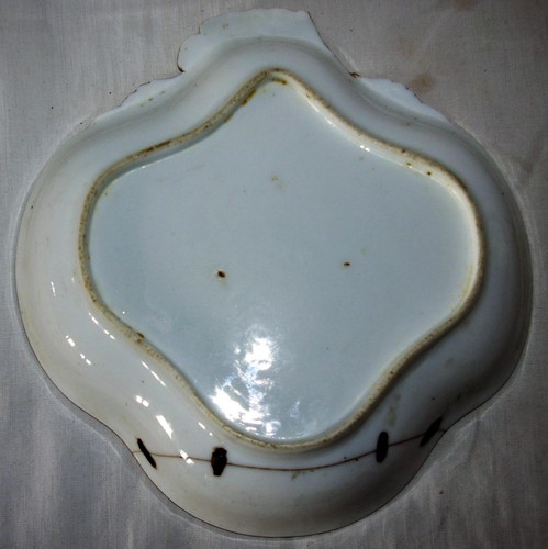 PORCELAINE de PARIS, ENCRIER et RAVIER, ÉPOQUE 1er EMPIRE, vers 1810, accidentés - Photo 12 sur 12