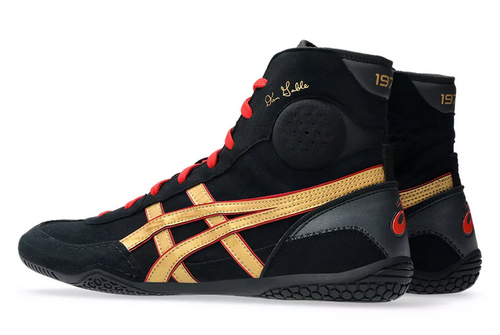 Asics Dan Gable Evo 3 Wrestling Shoes - BLACK/PURE GOLD - Picture 7 of 7