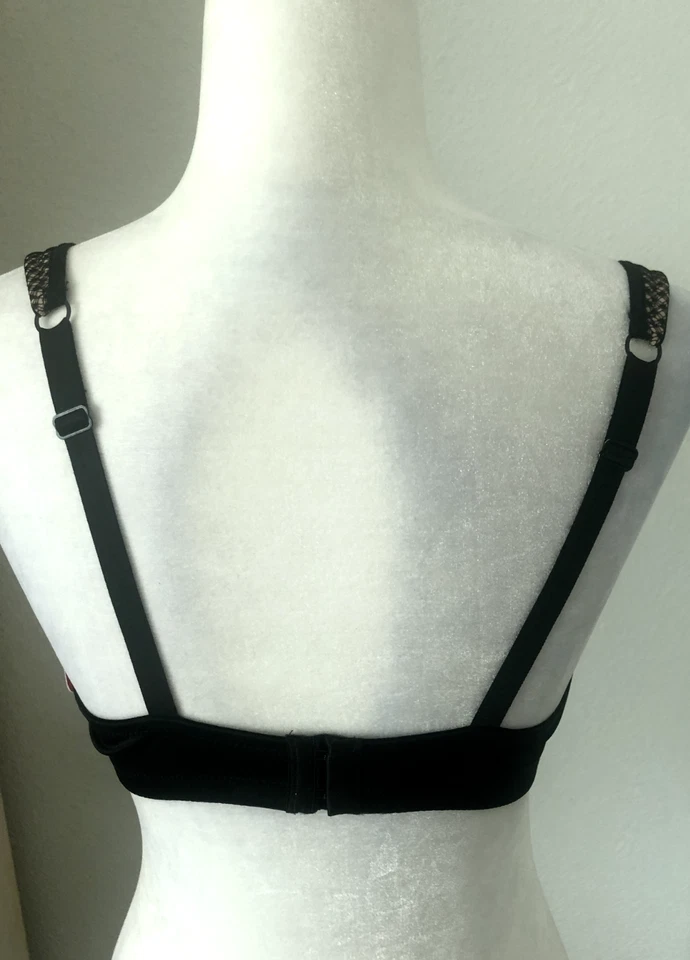 NUEVO CON ETIQUETAS Talla 38C ROSME LENCERÍA 782018 Desnudo Negro Encaje BALCONETTE Con Aros Demi Sujetador Foto 4 de 4