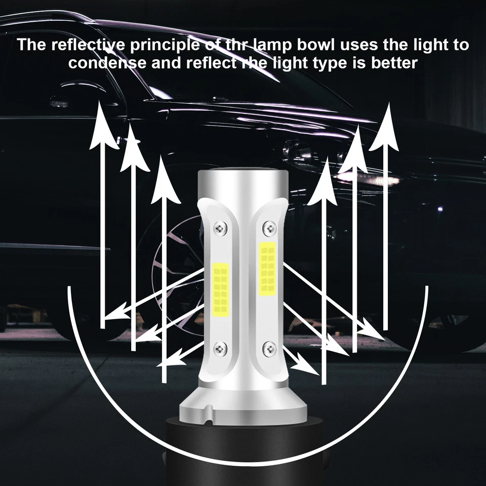 For Dodge Nitro 2007-2009 6000K 4X LED Headlights High/Low + Fog Bulbs Combo Kit - Imagem 2 de 4