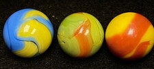 Vintage Christensen Agate Co. Swirl Marble Grouping 3 -- Stunning Colors CAC