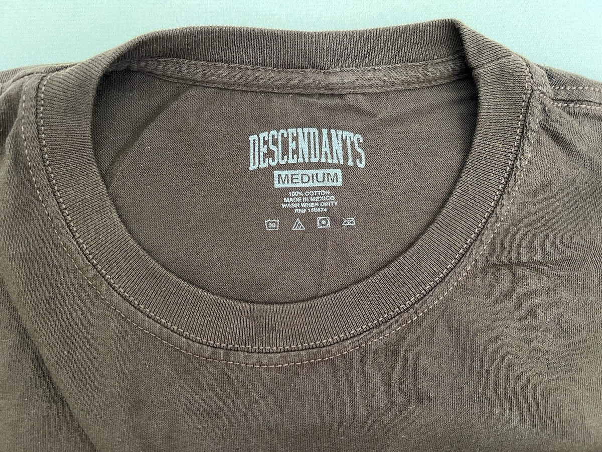 Descendants Size M Mushroom Logo Tee Men's - Unisex Brown Hippie