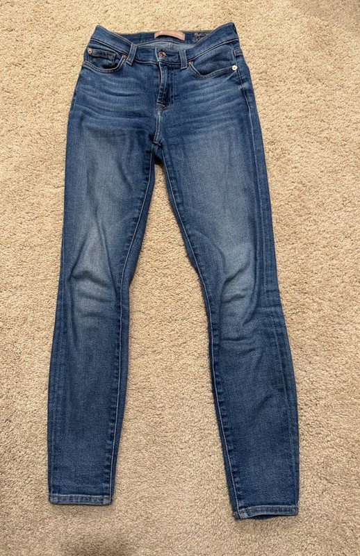 7 For All Mankind The Ankle Skinny Jeans - Size 25