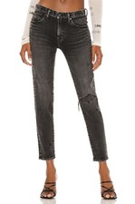 MOUSSY VINTAGE NWT 370 Black Lenwood Skinny Distressed Ankle Jeans 30