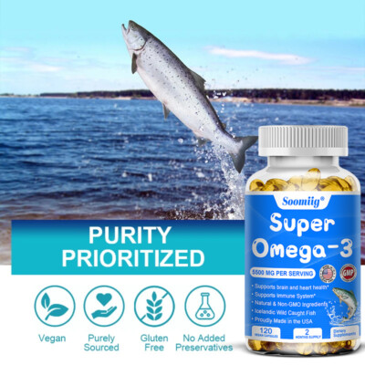 Omega 3 FischöL 120 Kapseln 5500mg Hochdosiert Herzgesundheit Blutdruck Immun