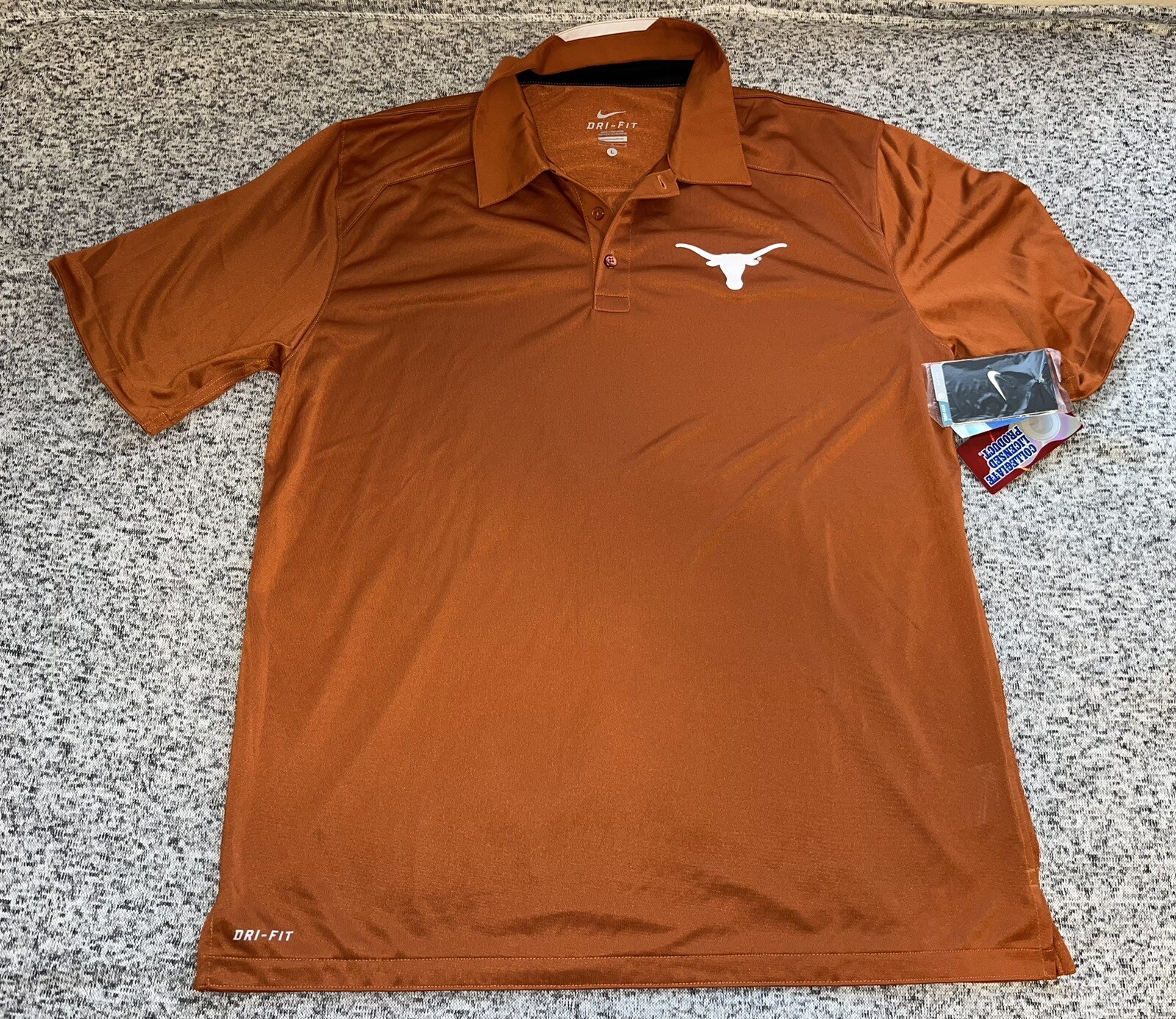 COACH Polo Nuova Texas Longhorns Sideline Allenatori Giocatori Arancione Uomo L GIOVANE