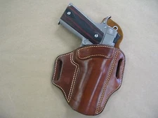 Colt, Kimber, S&W, Taurus 5" 1911 OWB Leather 2 Slot Pancake Belt Holster TAN RH