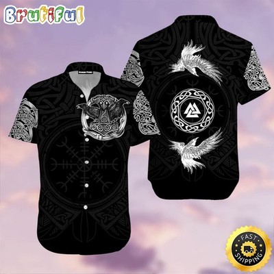 Viking Raven Norse Hawaiian Shirt Short Sleeve Hawaiian Shirt_ttk_50