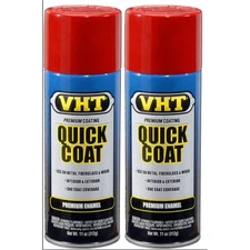 VHT Paint VHTSP501 (2-PACK); Quick Coat 11oz Aerosol Fire Red