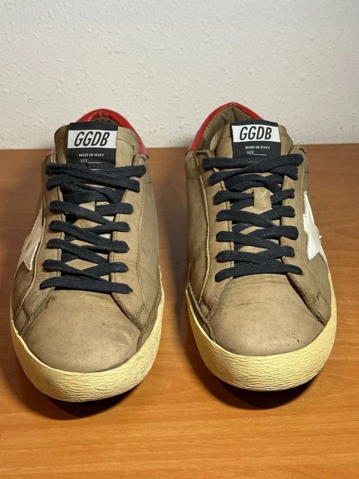 Golden Goose Super-Star Brown/Red – Size EU 42 / US 9 – Authentic - Image 4 of 4