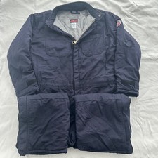 Bulwark FR Coveralls Mens L-RG Navy Insulated CAT 3 36 ATPV CLC8NV1