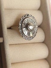 Art Deco 1ct Diamond Ring White Gold 18ct Size N