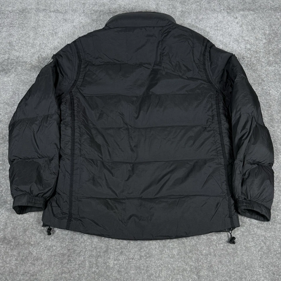 American Eagle Duck Down Jacket Men’s Large Black Puffer Hood - Image 2 of 4