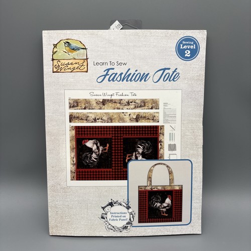 Susan Winget Tote Bag Learn To Sew Quilting Fabric Panel Kit NEW