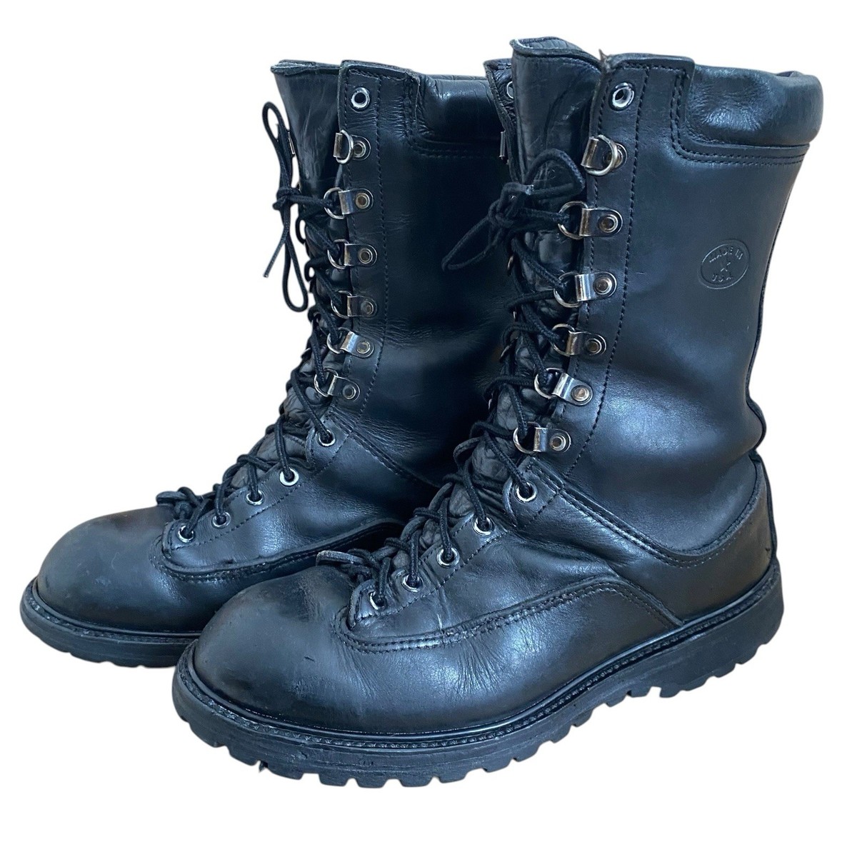 Matterhorn 1949 Mens 8 W Black Leather Waterproof Insulated Vibram Boots USA GORE-TEX 1949 MENS MATTERHORN BLK LACE UP BOOTS | Young main image 2
