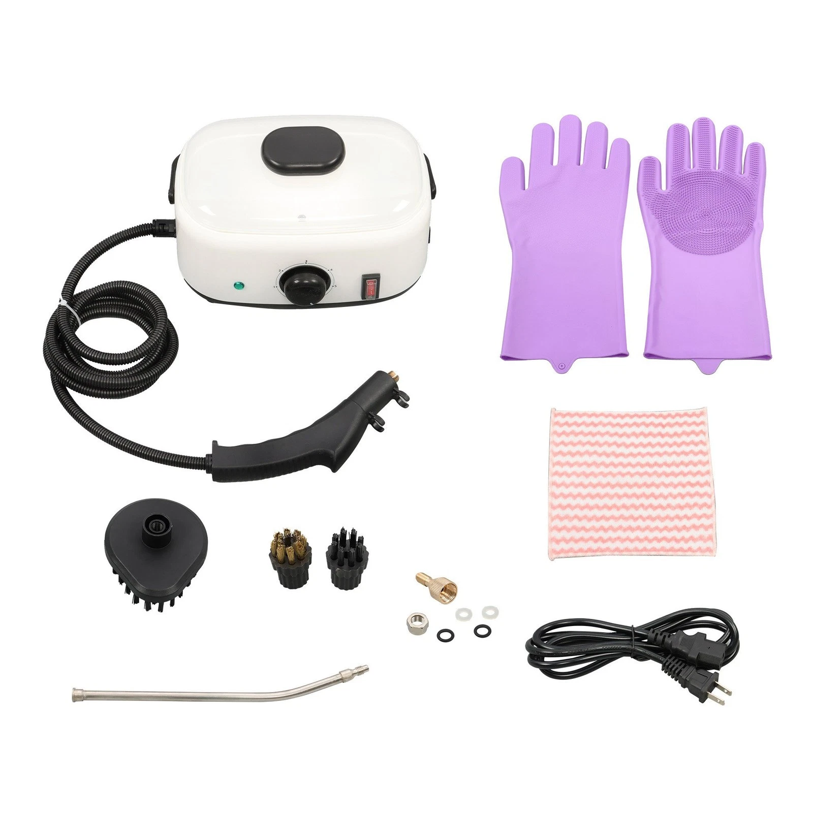 LABLT 2500w 1500ml High Pressure Steam Cleaner Machine Portable (White) 110V
