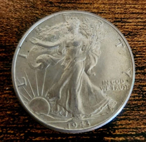 1943 AU Walking Liberty Half Dollar  90% Silver