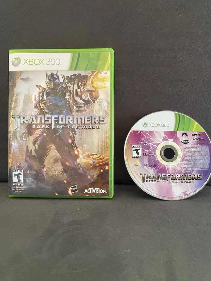 2 Transformers games - Dark of the Moon CIB And Rise Of The Dark Spark Xbox 360 - Image 2 of 3