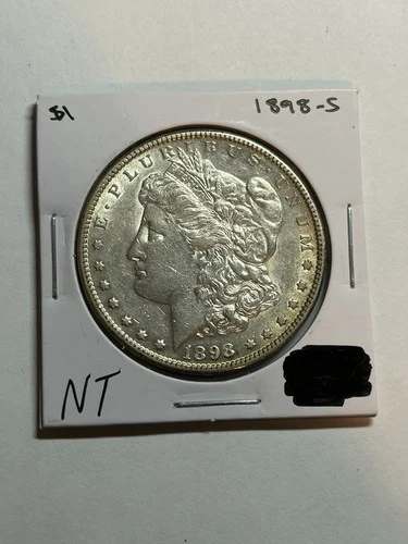 1898-S $1 Morgan Silver Dollar Nice AU Tougher Date