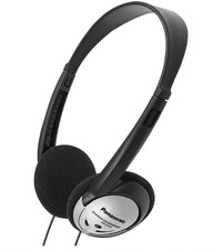 Panasonic Headphones On-Ear Lightweight with XBS RP-HT21 (Black & Silver)