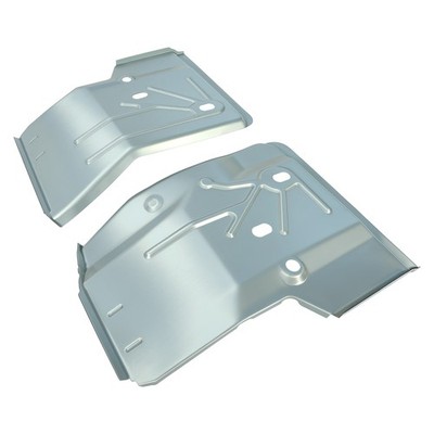 Jeep Wrangler Seats ECOTRIC Front Floor Pan Pair For 1997-2006 Jeep TJ Wrangler - Driver & Passenger Side Replacement (Silver) Jeep Floor Pans