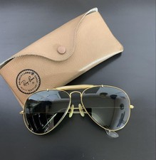 Rare 70s Bausch Lomb Ray Ban Outdoorsman USA Gold G15 62mm Vintage w Case