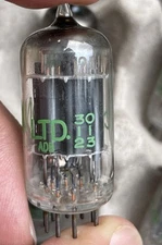 TESTED STRONG Sylvania 1960 12AU7 / ECC82 Long Grey Plate Halo BUY WHAT YOU NEED