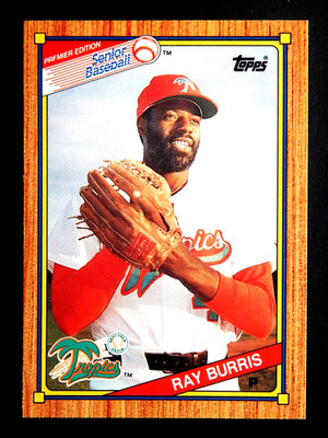 Ray Burris #108 Topps Senior League 1989 Baseball Card (West Palm Beach Tropics)