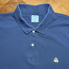 Brooks Brothers 1818 Performance Polo Shirt Men  s XL Xtra Large Blue Slim Fit