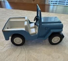 Vintage TONKA Blue Jeep Pressed Steel Mini Jeep w/Fold Down Windshield