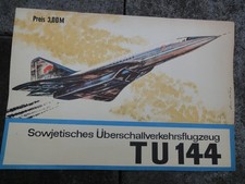 Sowj. Überschallverkehrsflugzeug TU144 , Kranich Modellbogen, Junge Welt Verlag