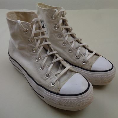 Converse CTAS Plateau High Top Sneaker Damen UK 6 weiß Freizeit Sneaker