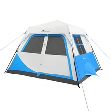 Moonlence Instant Cabin 8 Person Camping Tent Waterproof w/ Carry Bag  Blue