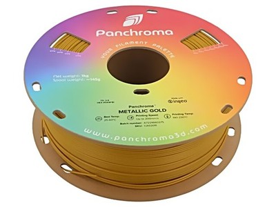 CA02011 Filament: PLA 1,75mm metallic gold 190-230°C 1kg Panchroma  POLYMAKER