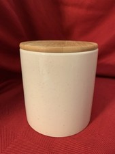 Smart Pet Living Ceramic Treat Jar w/Bamboo Self Seal lid 4.25 cups NWT MSRP $20