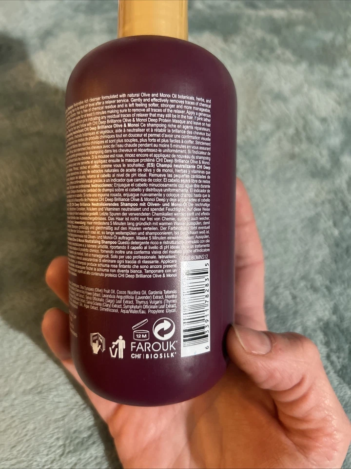 Champú neutralizante profesional Chi Deep Brilliance oliva y monoi 12 oz Foto 2 de 4