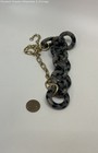 J. Crew Gold Tone Grey Faux Tortoise Shell Chain Statement Necklace 56.3g — photo 2