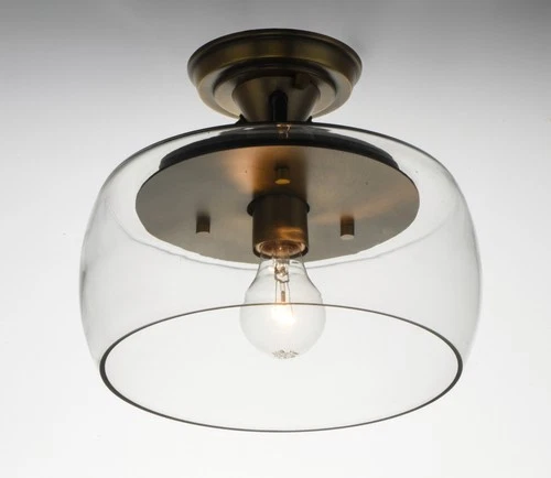 Maxim 26129CL Goblet 1 Light 11"W Semi-Flush Drum Ceiling Fixture - MultiColor - Picture 6 of 9