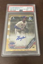 2019 Bowman Chrome 1st Draft Pick Jamari Baylor Gold Wave Auto /50 PSA 10 Rookie