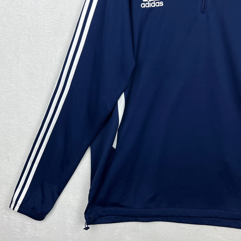 Adidas Tiro 1/4 Zip Training Top Shirt Mens 2XL Blue Pullover Climacool Soccer - Image 3 of 4