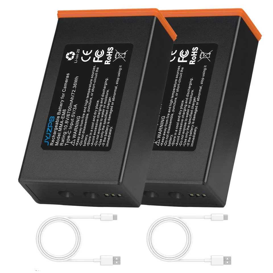 2Pack 6700mAh Battery for Moultrie Cellular Trail Cameras Edge 2/Edge 2 Pro/Edge